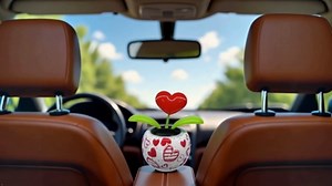 Red Solar Powered Dancing Figurines Toy-Heart Swing Dancing Flower in Pots, Shaking Head Ornament Car Dashboard Decoration Gift for Fun and Relaxation,Solar Power Kits,Learning and Education