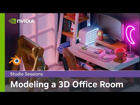 Modeling a 3D Office Room in Blender w/ Juliestrator | NVIDIA Studio Sessions