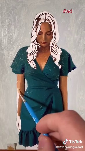 Painting a dress from @amazonfashion Customers' Most-Loved section #ad