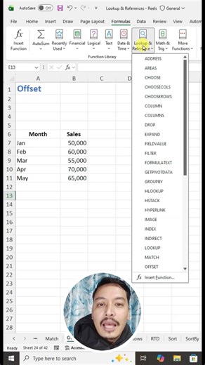 Excel ma OFFSET Function kasari use garne?