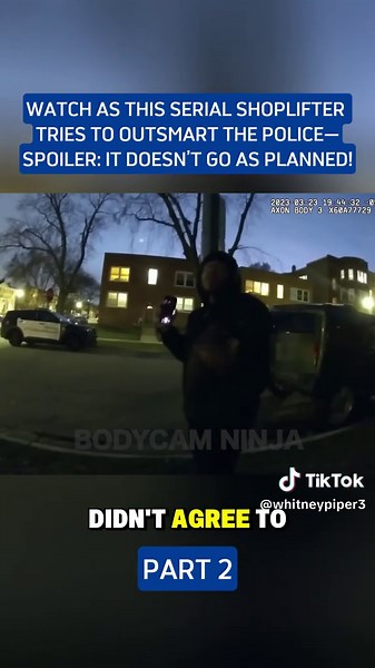 Watch as this serial shoplifter tries to outsmart the police—spoiler/ it doesn’t go as planned!#cops #bodycam #police #cop