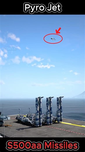 UNSTOPPABLE S 500 Missile Intercepts Pyro Jet from Aircraft Carrier #militarysimulation
