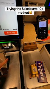 Trying the sainsbury 10p method, apparently you scan a barcode when buying an item and it makes the price 10p, lets see if its legit #sainsburys #sainsburys10p #fyp #foryou | AlifLife