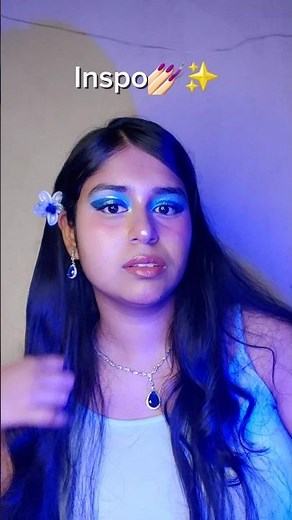 Learn how to create this stunning blue eyeshadow look! 💙 #makeuplook