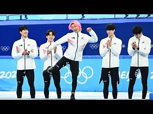 Korean Speedskater Busts Out His BTS Moves On Medal Stand And It's Dynamite