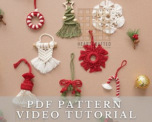 Macrame Patterns, Christmas Ornament, Macrame Instructions, Craft Pattern, Diy Home Decor, Handmade Christmas, Eco-friendly Gift P26 - Etsy
