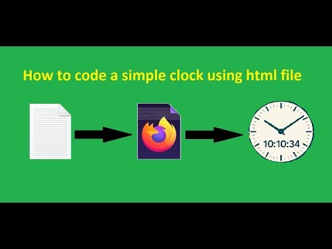 How to code a simple clock using html file in Sinhala
