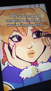 personally i was layering over too many details that made my art “muddy”, so simplifying my art allowed me to create much clearer drawings! #digitalart #digitalartist #procreate #ibispaintx #rendering #arttips