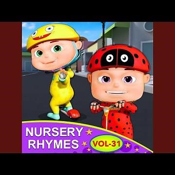 Five Little Babies Playing Ball Machine (Learn Colors)