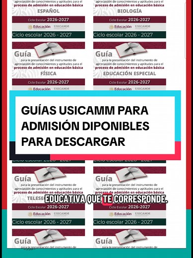 Guías USICAMM Admisión Docente 2026-2027 Disponibles