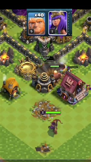 "@PixelDominatorip-d6w "The Archer Queen & Giant Attack clash of clans #coc #shortvideo
