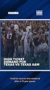 4.8K views · 16 reactions | Tickets for the Texas vs Texas A&M game have ticket providers shocked by the demand and prices people are paying. https://cbsaustin.com/news/local/texas-final-regular-season-game-sees-championship-level-demand# | CBS Austin | Facebook