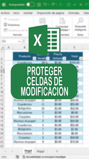 COMO PROTEGER CELDAS DE EXCEL PARA QUE NO SEAN MODIFICADAS #Excel #Exceltips #Excelpro #Excelentiktok #Exceltutorial #Exceltutoriales #Parati #Fyp