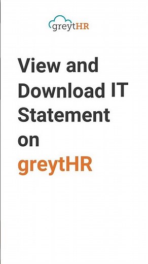 View and Download IT Statement on greytHR