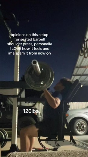 Seated Barbell Shoulder Press Setup with ABX Bench — 120 lbs Tips