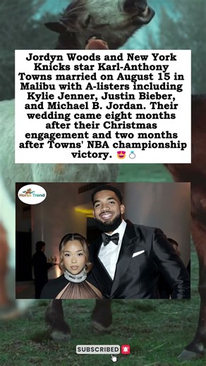 Jordyn Woods Marries Karl-Anthony Towns in Star-Studded Malibu Wedding 💍❤️ #shorts