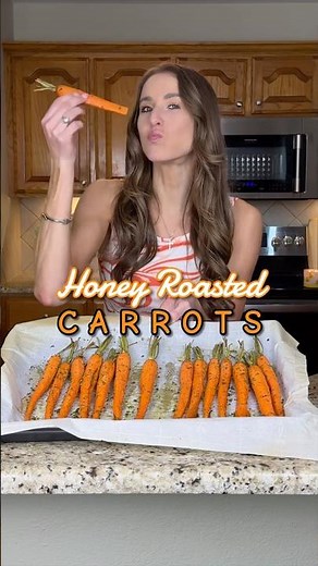 HONEY ROASTED CARROTS 🍯🥕 An easy Easter side dish! #carrots #carrotrecipes #easterfood