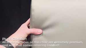 Regency Nova Arm Chair with 360-Degree Swiveling Tablet, Java Finish, Black Vinyl Upholstery, Under-Seat Storage, Ergonomic Design for Office, Home, Study, or Lounge Seating