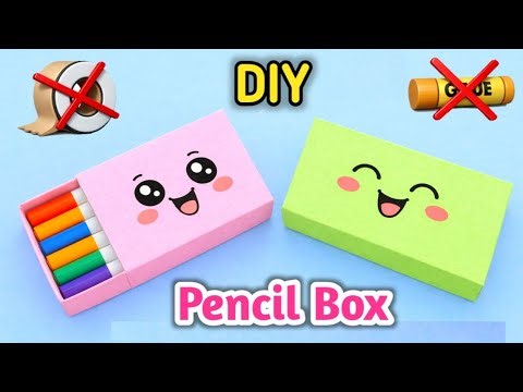 How to Make a Paper Pencil Box | DIY Paper Pencil Box | No Glue Craft | Easy Origami Box Tutorial