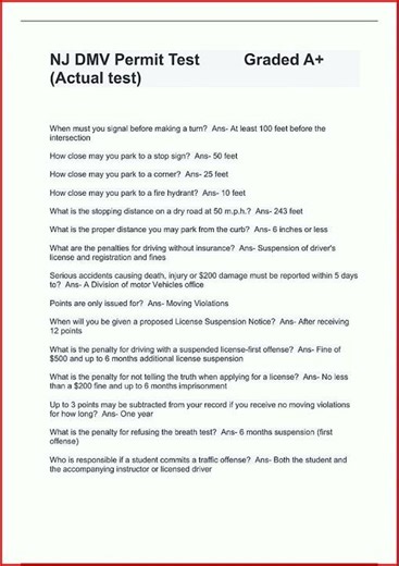 Nj Dmv Permit Test Graded Aactual Test41 video