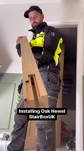 How To Install Oak Newel Post #How #reels #tips #homeimprovements #hacks #doityourself #carpenter #carpentry #Oak | The Home Improvements Channel Uk