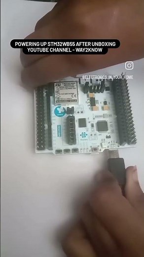 powering up STM32WB55 board #stm32 #stm32wb55 #shorts #bluetooth