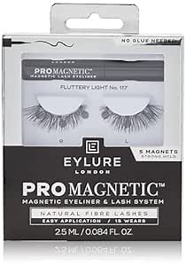 Eylure PROMAGNETIC Eyeliner & Lash Kit, No 117 Natural Fiber Eyelashes, Black