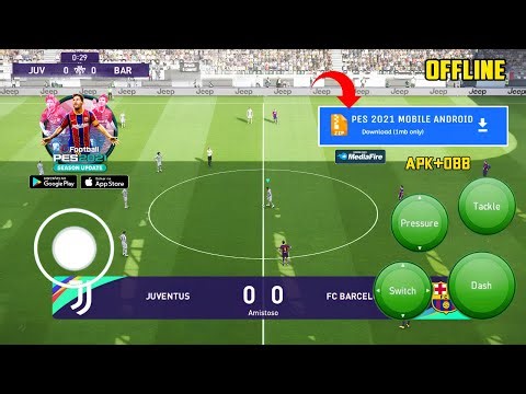PES 2021 MOBILE OFFLINE PARA ANDROID GRAFICOS PS4 / NOVO MENU MODO CARREIRA FIFA 16 THEME PES 2021