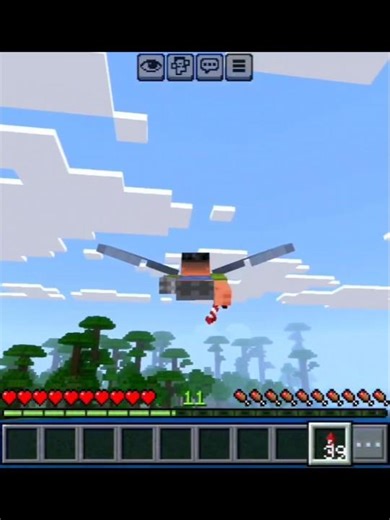 How To Fly Elytra Easily in Minecraft Pocket Edition #shorts #minecraft