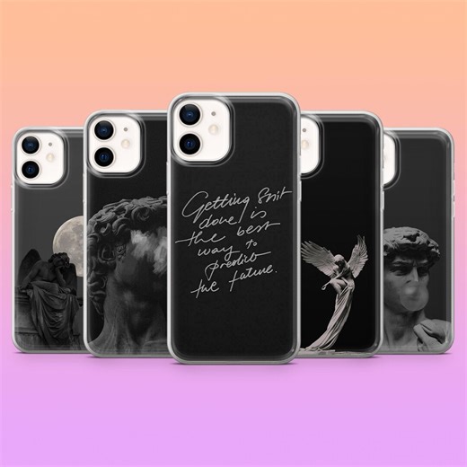 Angel Phone Case, Full Moon ,statue Mindset,clear TPU Gel for iPhone 17pro, 16E, 15, Samsung S25,s24fe,s23 ,a56,a17pixel 10pro,9a8pro - Etsy