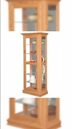 Amish Curio Cabinet with Mirror