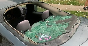 Thunderstorms with large hail cause damage in south-central Wisconsin Friday morning