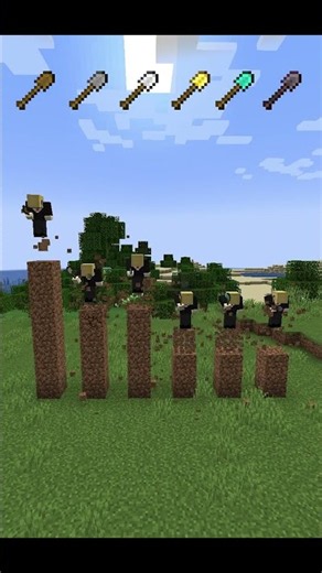 Minecraft SHOVEL Mining Speed Comparison!