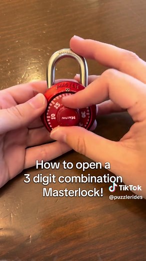 How to open a 3 digit Masterlock!!! 🧩‼️🔓 Getting this classic lock open can be simple once you know the right sequence of turns. Here’s a guide to help you with your three-number dial combination lock. 1. Clear the lock Turn the dial to the right (clockwise) at least three times to clear previous settings. 2. Enter the the first number Continue turning the dial clockwise. Stop when you hit your first combination number. 3. Enter the second number Turn the dial to the left, counter clockwise an