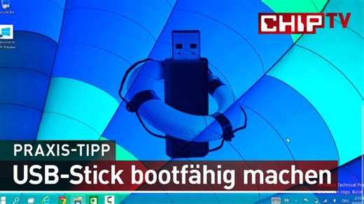 USB-Stick bootfaehig machen - Praxis-Tipp