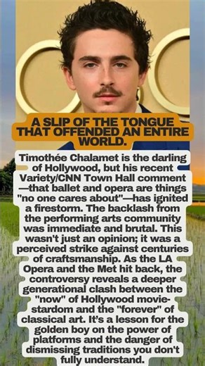 Timothée Chalamet's Huge Faux Pas! 🎭 #TimotheeChalamet #Backlash