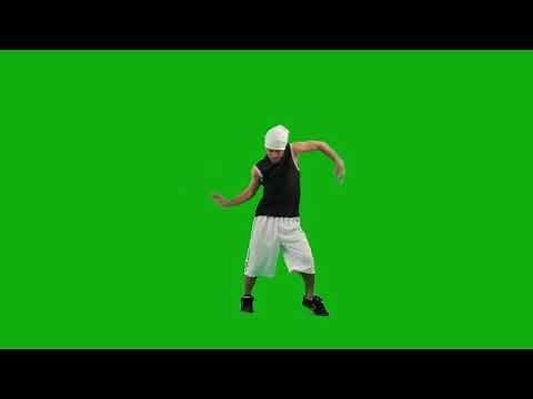 guy dancing hip hop green screen