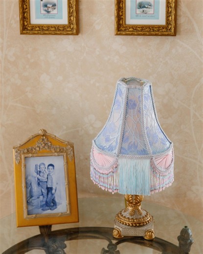 Pastel Lace Table Lamp Shade | Vintage Shabby Chic Decor - Etsy