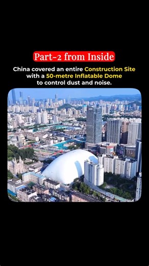 Larisa Realtech | Turning Dreams into Reality on Instagram: "You saw the dome from the outside. Now step inside. A full-scale construction site operating under a 50-metre inflatable dome, dust contained, noise controlled, environment protected… while work continues at full speed. This isn’t just engineering. It’s a mindset shift: build without damaging the city around you. Imagine if our construction standards focused not just on delivery timelines, but on air quality, worker safety, and the peo