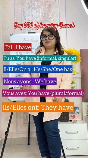 Your French journey starts today. One verb a day: fluent French !Day 1: AVOIR #french #ytshorts