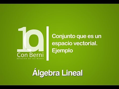 Conjunto que es un espacio vectorial Ejemplo 1