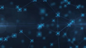 Blockchain network concept.