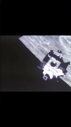 Apollo 11 Lunar module coming towards the Command module to dock with it. #apollo