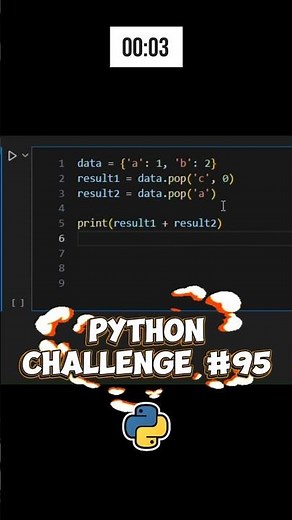 Can You Solve This Python Dictionary Pop Challenge? 🐍 #PythonChallenge