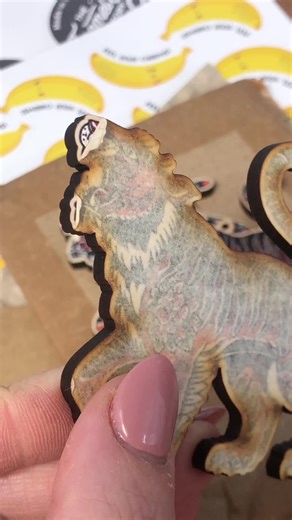 Our wooden charms are proudly made in the UK using responsibly sourced, FSC®-certified wood, offering a sustainable and eco-friendly choice for your merchandising needs. Printed digitally in vibrant full colour and custom cut to any shape, these lightweight yet durable charms are ideal for jewellery, accessories, promotional merchandise, and collectables. The natural wood base adds a distinctive look and eco-conscious feel that customers will genuinely appreciate. ✓ 100% made in the UK ✓ Respons