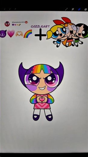 😈💓🫶🏼🌈 & Powerpuff Girls Style|Next? #powerpuffgirls #digitalart #procreateart #mashup #drawing #fyp