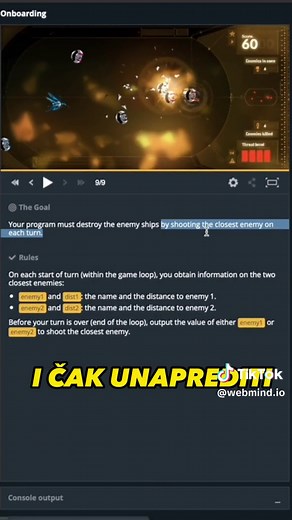 Da li si znao da možeš da naučiš da programiraš uz pomoć video igrica? Poseti naš sajt za još informacija. #webmind #gaming #gejming #programiranje #coding #codingame #programer #foryoupage #fyp