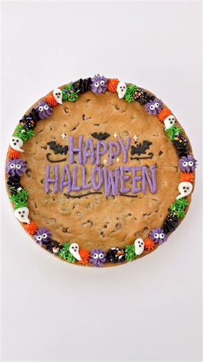 👻🎃 Halloween is just days away! I had so much fun making this Happy Halloween cookie cake with a monster and ghost festive border! If you still need a sweet treat for your Halloween celebration, get those orders in ASAP! Use the special link in my bio or head to www.bakedonbrandywine.com and click the Halloween link in the header to order. #BakedOnBrandywine #CookieCake #HalloweenCookieCake #CustomCookieCake #SouthingtonCT #CottageBakery #HalloweenTreats #GhostAndMonster #SpookySeason #Hallowe