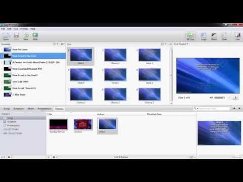 Building a Schedule in EasyWorship 6