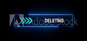 Deleting button icon, Delete sign swipe animation with Deleting icon. 4k video